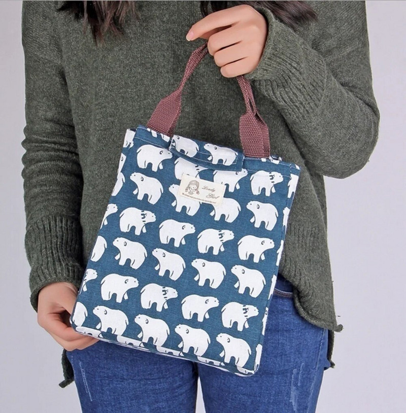 Karikatūras raksta soma dzesēšanas soma Bento piknika maisiņš pusdienu konteiners MAMA soma/zīmuļu kaste/somiņa