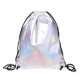 Едноцветна PU кожена модна дамска чанти с шнурове Пътни чанти за рамене Момиче Монети Ключове Букет джобна козметична чанта за подарък