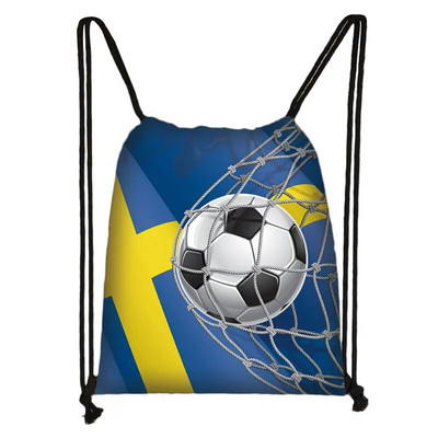 Δροσερή ποδοσφαιρική / ποδοσφαιρική εκτύπωση τσάντα με κορδόνια ανδρική τσάντα αποθήκευσης μόδας έφηβος Casual τσάντες πλάτης Τσάντες ταξιδιού Δώρο