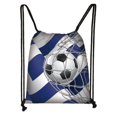 Δροσερή ποδοσφαιρική / ποδοσφαιρική εκτύπωση τσάντα με κορδόνια ανδρική τσάντα αποθήκευσης μόδας έφηβος Casual τσάντες πλάτης Τσάντες ταξιδιού Δώρο