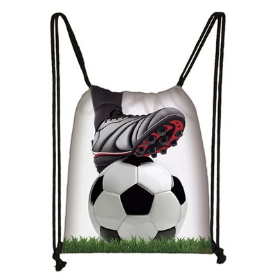Δροσερή ποδοσφαιρική / ποδοσφαιρική εκτύπωση τσάντα με κορδόνια ανδρική τσάντα αποθήκευσης μόδας έφηβος Casual τσάντες πλάτης Τσάντες ταξιδιού Δώρο