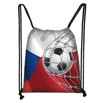 Δροσερή ποδοσφαιρική / ποδοσφαιρική εκτύπωση τσάντα με κορδόνια ανδρική τσάντα αποθήκευσης μόδας έφηβος Casual τσάντες πλάτης Τσάντες ταξιδιού Δώρο