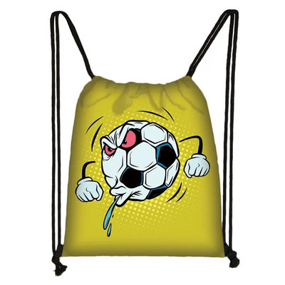 Δροσερή ποδοσφαιρική / ποδοσφαιρική εκτύπωση τσάντα με κορδόνια ανδρική τσάντα αποθήκευσης μόδας έφηβος Casual τσάντες πλάτης Τσάντες ταξιδιού Δώρο