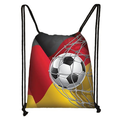 Δροσερή ποδοσφαιρική / ποδοσφαιρική εκτύπωση τσάντα με κορδόνια ανδρική τσάντα αποθήκευσης μόδας έφηβος Casual τσάντες πλάτης Τσάντες ταξιδιού Δώρο