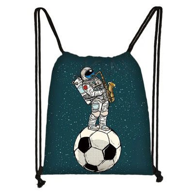 Δροσερή ποδοσφαιρική / ποδοσφαιρική εκτύπωση τσάντα με κορδόνια ανδρική τσάντα αποθήκευσης μόδας έφηβος Casual τσάντες πλάτης Τσάντες ταξιδιού Δώρο
