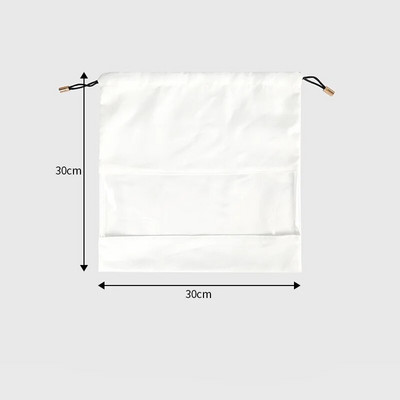 Rokassomu zamšādas putekļu pārklājuma auduma aukliņu somas ar PE plēvi, caurspīdīgu logu, sieviešu luksusa naudas maka aizsargs