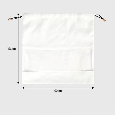 Rokassomu zamšādas putekļu pārklājuma auduma aukliņu somas ar PE plēvi, caurspīdīgu logu, sieviešu luksusa naudas maka aizsargs