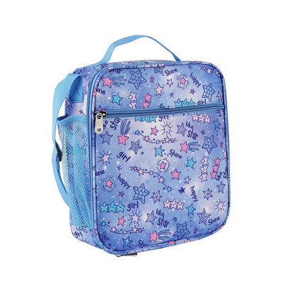 2023. gada jauna multfilma bērnu pusdienu soma studentiem, vertikāla Crossbody Bento bags, meitene brīvā dabā, viena pleca ledus soma