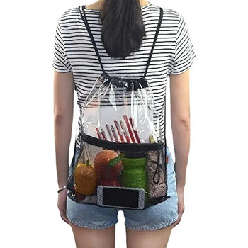 Τσάντες Clear Drawstring Portable PVC Αδιάβροχο σακίδιο Travel Gym Sport Beach String Τσάντα για άνδρες
