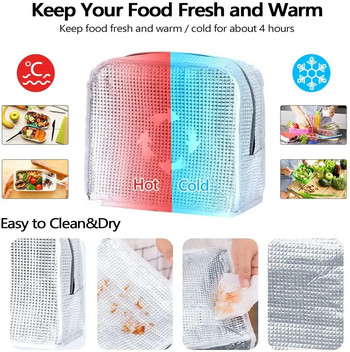 2023 Γυναικείες θερμομονωμένες τσάντες για μεσημεριανό γεύμα Εργασία για παιδιά Φορητές οικολογικές τσάντες Ice Cooler Box Πακέτο Διοργανωτής Φαγητό Κουτί για μεσημεριανό γεύμα για πικνίκ