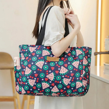 Μεγάλης χωρητικότητας αδιάβροχη θερμική τσάντα ψύξης Γυναικεία φορητή θήκη μεσημεριανού ταξιδιού για πικνίκ Μονωμένη θήκη Bento Boxes Θήκη Φαγητού πάγου