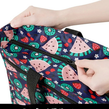 Μεγάλης χωρητικότητας αδιάβροχη θερμική τσάντα ψύξης Γυναικεία φορητή θήκη μεσημεριανού ταξιδιού για πικνίκ Μονωμένη θήκη Bento Boxes Θήκη Φαγητού πάγου