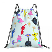 Pikmin Pikmin Krāsainas Spēles Savelkamās Auklas Somas Sporta Ūdensnecaurlaidīgās Glabāšanas Organizēt Salikt kabatas virves somu