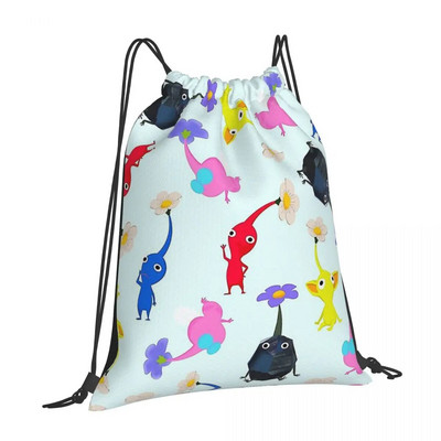 Pikmin Pikmin Krāsainas Spēles Savelkamās Auklas Somas Sporta Ūdensnecaurlaidīgās Glabāšanas Organizēt Salikt kabatas virves somu