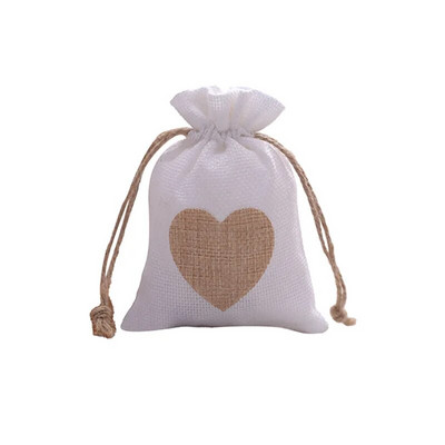 10Gb Sirds formas lina maza aukliņu soma Atkārtoti lietojama audekla rotaslietu uzglabāšanas maciņa Dāvanu iepakojuma maisiņi Ballīšu konfekšu maisiņi 10x14cm