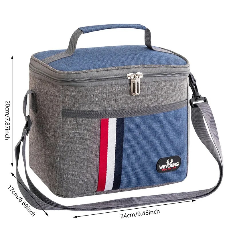 8L izolēts pusdienu maisiņš, aukstummaiss, termiskais maisiņš, pārnēsājams pusdienu kaste, ledus iepakojums, pārtikas piknika maisiņi, pusdienu maisiņi darba uzglabāšanai.