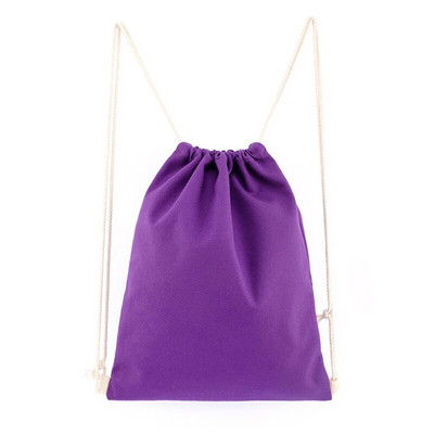 Krāsu mugursoma mugursomas soma 13,4x15,4 collu kokvilnas aukliņu mugursoma Vingrošanas maisi Kanvas sporta soma vīriešiem sievietēm