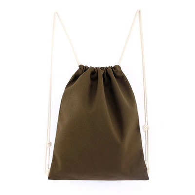 Krāsu mugursoma mugursomas soma 13,4x15,4 collu kokvilnas aukliņu mugursoma Vingrošanas maisi Kanvas sporta soma vīriešiem sievietēm