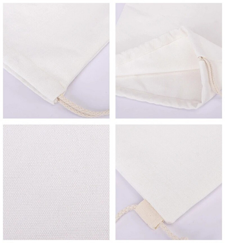 Krāsu mugursoma mugursomas soma 13,4x15,4 collu kokvilnas aukliņu mugursoma Vingrošanas maisi Kanvas sporta soma vīriešiem sievietēm