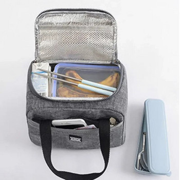 Преносима чанта за обяд Нова термоизолирана кутия за обяд Tote Cooler Ръчна чанта Bento Pouch Контейнер за вечеря Училищни чанти за съхранение на храна