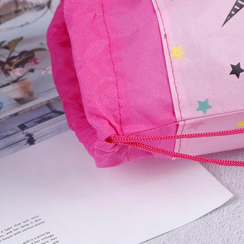 Детска нетъкана чанта Раница Пътна ученическа чанта Декорирана чанта за подарък с шнур