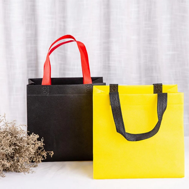 Ležerna sklopiva torba za kupnju Eko uniseks tkanina za višekratnu upotrebu Netkane torbe na rame Torba za torbe za namirnice čiste boje