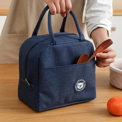Хладилни чанти Преносима термочанта с цип Чанта за обяд за жени Преносима хладилна чанта Кутия за обяд Tote Термална чанта за храна