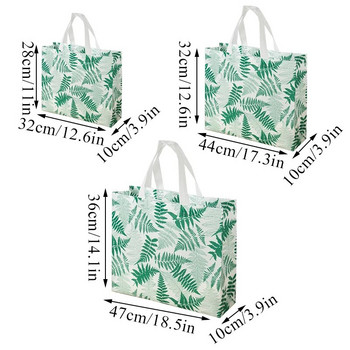 Водоустойчиви пазарски чанти с щампа на листа Еко чанта за вкъщи Дамска чанта за хранителни стоки от нетъкан текстил Сгъваема чанта за пазаруване