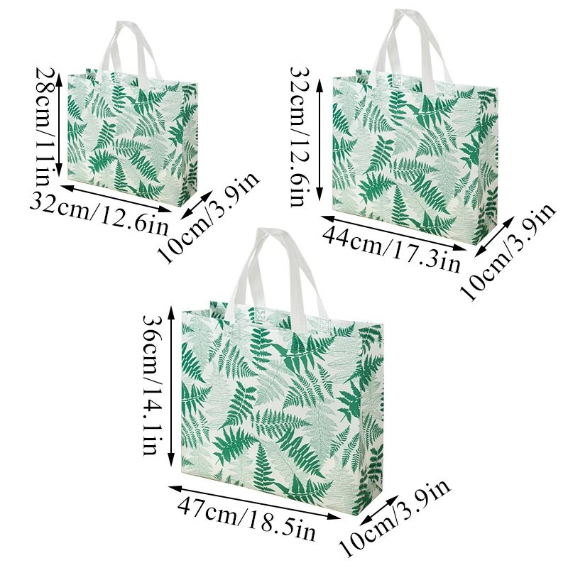 Ūdensnecaurlaidīgi iepirkumu maisiņi Lapas Apdruka Līdzi ņemama eko soma Sieviešu neaustā auduma Pārtikas maisiņu uzglabāšana Saliekamais maisiņš Iepirkumu maisiņš