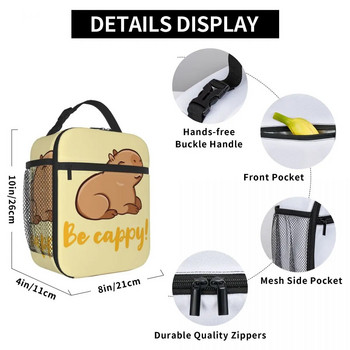 Cute Happy Capybara Accessories Insolated Lunch Bag for Children School Food Box Φορητό New Arrival Cooler Thermal Lunch Box