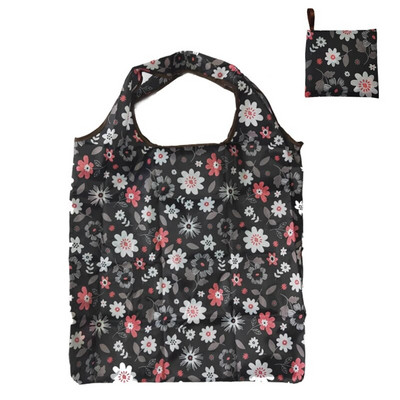 Najlonska sklopiva reciklirana torba za kupnju Ekološki prihvatljiva ženska torba za višekratnu kupnju Cvjetni džep s voćem i povrćem za namirnice