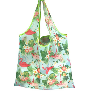 Najlonska sklopiva reciklirana torba za kupnju Ekološki prihvatljiva ženska torba za višekratnu kupnju Cvjetni džep s voćem i povrćem za namirnice