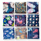 Oxfordi kokkupandav taaskasutustarvete ostukott Ökosõbralik naiste korduvkasutatav kandekott Lille-puuvilja-köögivilja toidupoe tasku