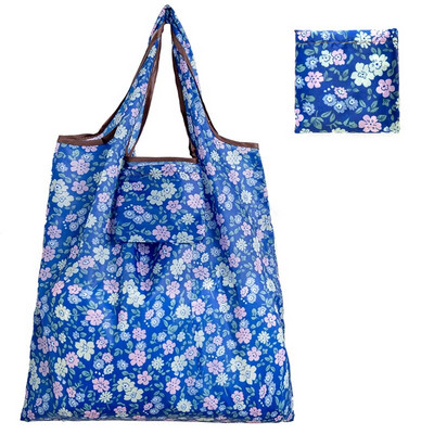 Oxfordi kokkupandav taaskasutustarvete ostukott Ökosõbralik naiste korduvkasutatav kandekott Lille-puuvilja-köögivilja toidupoe tasku