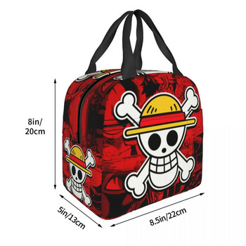 Персонализирана аниме One Piece чанта за обяд Дамски термохладилни изолирани кутии за обяд за офис за възрастни