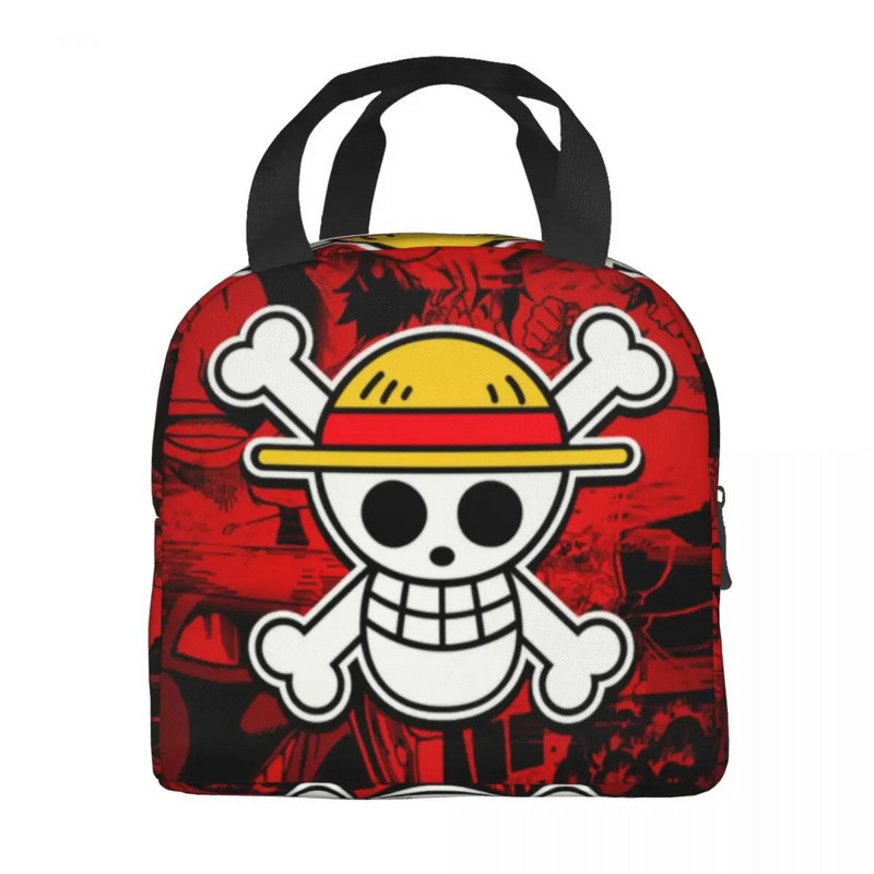 Pielāgotas Anime One Pieces pusdienu somas sievietēm ar termo dzesētāju izolētas pusdienu kastes pieaugušo birojam