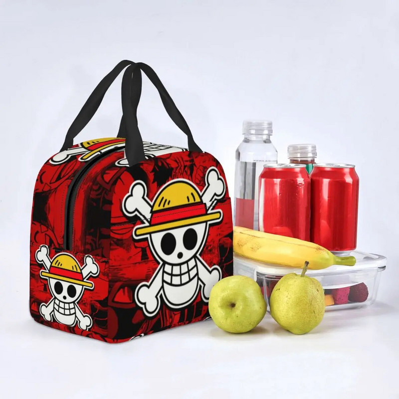 Pielāgotas Anime One Pieces pusdienu somas sievietēm ar termo dzesētāju izolētas pusdienu kastes pieaugušo birojam