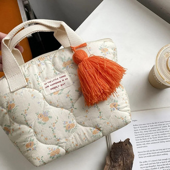 Καπιτονέ μονωμένη τσάντα μεσημεριανού γεύματος Κορεατική μικρή τσάντα για γυναίκες Παιδική φορητή παιδια Σχολική μονωμένη κουτί γεύματος Τσάντες πικνίκ τροφίμων