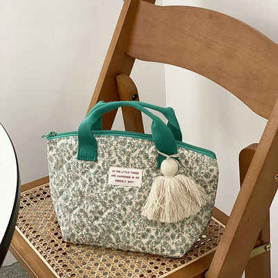 Stepēta izolēta pusdienu soma korejiešu maza rokassomiņa sievietēm, pārnēsājama bērnu bērnu skola, izolēta pusdienu kastīte, pārtikas piknika soma