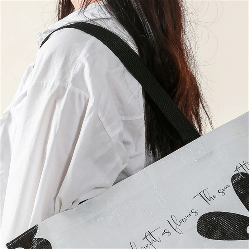 Πτυσσόμενη PP υφασμένη τσάντα Shopper Επαναχρησιμοποιήσιμη Βολική τσάντα Eco Tote Σούπερ μάρκετ Αγορές τσάντα αποθήκευσης λαχανικών για γυναίκες