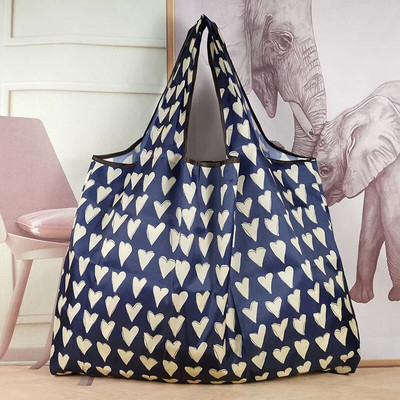 Moodne kokkupandav ostukott veekindel ühe õlaga kaasaskantav paksendav kaasaskantav toidukott roheline supermarketi hoiukott