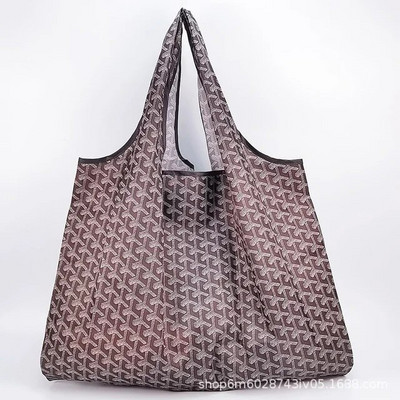 Moodne kokkupandav ostukott veekindel ühe õlaga kaasaskantav paksendav kaasaskantav toidukott roheline supermarketi hoiukott