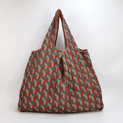 Moodne kokkupandav ostukott veekindel ühe õlaga kaasaskantav paksendav kaasaskantav toidukott roheline supermarketi hoiukott