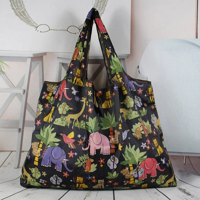 Moodne kokkupandav ostukott veekindel ühe õlaga kaasaskantav paksendav kaasaskantav toidukott roheline supermarketi hoiukott