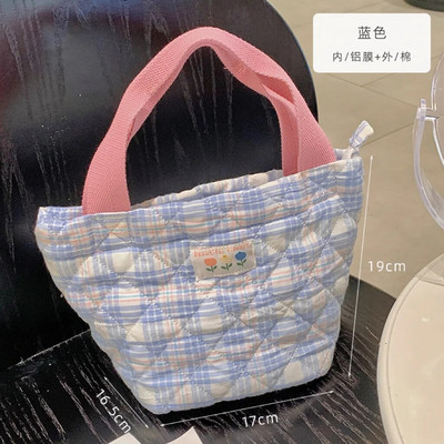 Pleds pusdienu soma sievietēm, liela ietilpība, aukliņa pusdienu kaste, kaste pārtikas maisiņi biroja darbiniekam, pārnēsājams, izolēts pārtikas uzglabāšanas maisiņš