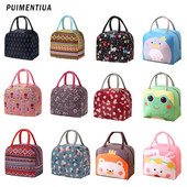 Φορητό Cartoon Cooler Bag Κουτί μεσημεριανού πακέτου πάγου για γυναίκες Παιδιά Παιδιά Μονωμένη τσάντα μεσημεριανού γεύματος Kawaii Cute tote Food Τσάντες πικνίκ