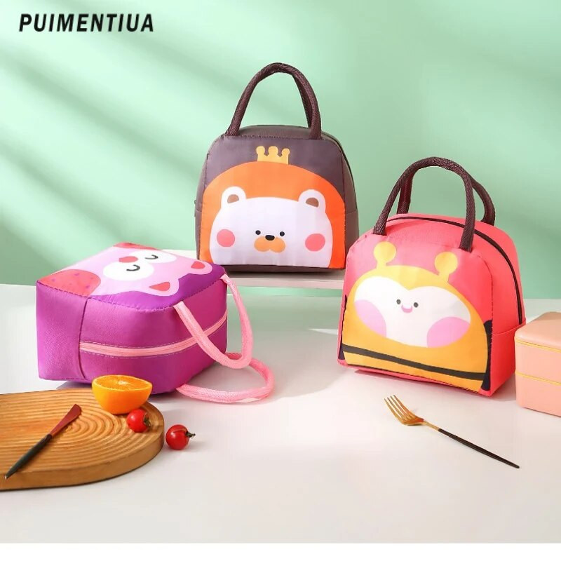 Φορητό Cartoon Cooler Bag Κουτί μεσημεριανού πακέτου πάγου για γυναίκες Παιδιά Παιδιά Μονωμένη τσάντα μεσημεριανού γεύματος Kawaii Cute tote Food Τσάντες πικνίκ