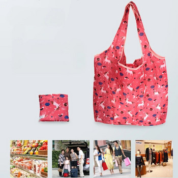 Επαναχρησιμοποιήσιμες αναδιπλούμενες υφασμάτινες τσάντες αγορών Flower Bird Cat Tote Bag Φορητή φιλική προς το περιβάλλον Τσάντα αγορών μεγάλης χωρητικότητας