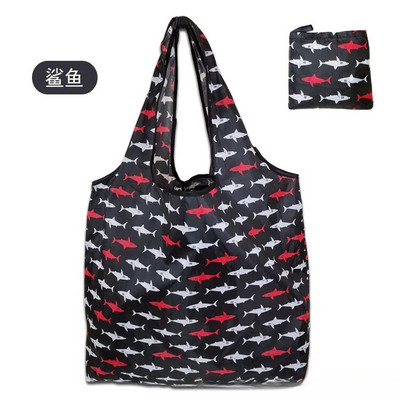 Atkārtoti lietojami salokāmi auduma iepirkumu maisiņi Flower Bird Cat Tote Bag Pārnēsājama videi draudzīga liela ietilpības iepirkumu soma rokassomiņa