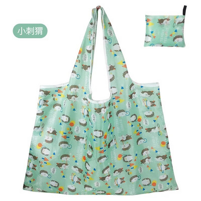 Atkārtoti lietojami pārtikas preču saliekamie iepirkumu maisiņi, liela izmēra augstākās kvalitātes, vieglas noslodzes salokāmi soma ar rokturi Sieviešu plecu soma